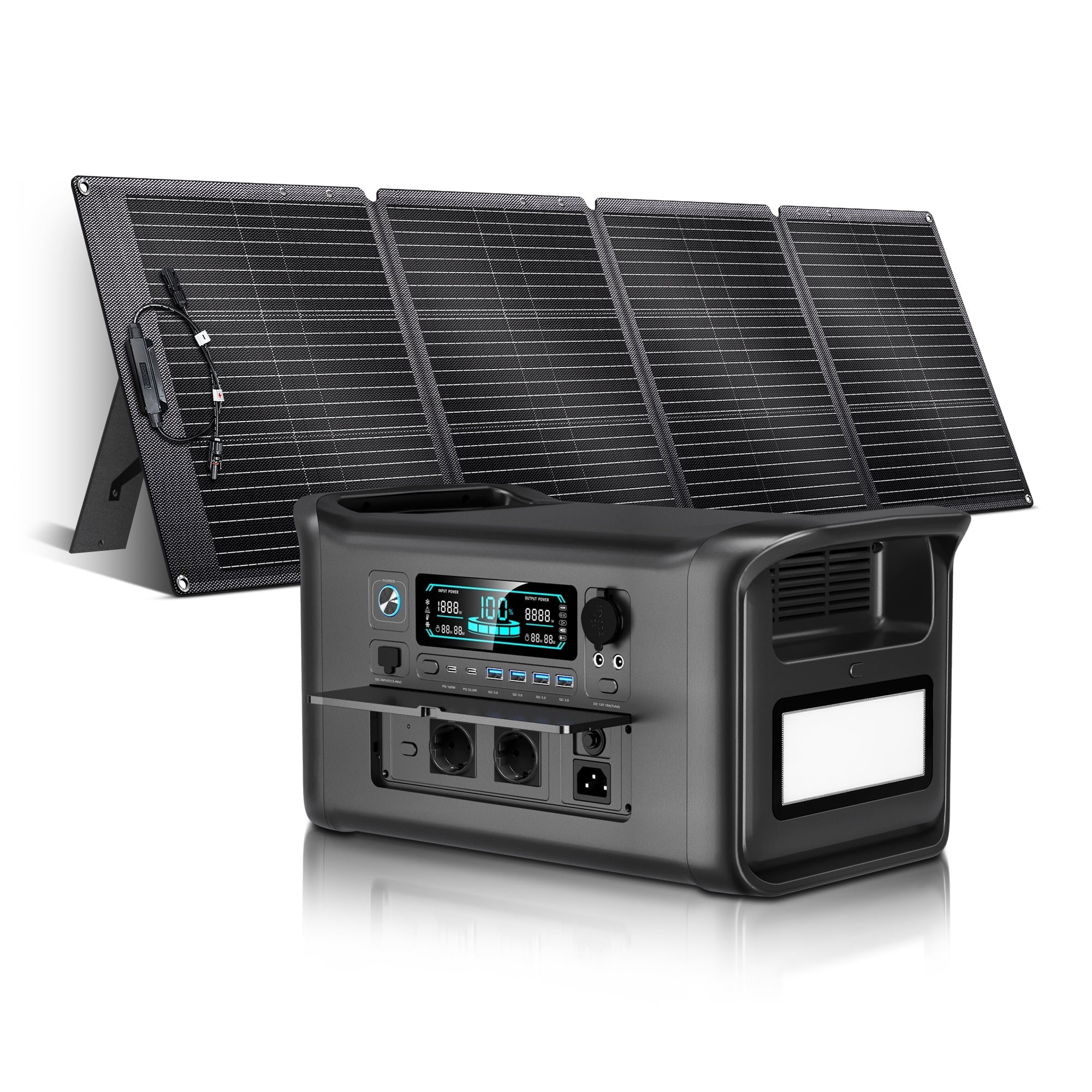 Anker SOLIX C800 Plus Portable Power Station with 100W Solar Panel