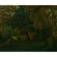 thumbnail image 2 of Eugène Delacroix 17x15 Black Ornate Wood Framed Double Matted Museum Art Print Titled - George Sand's Garden at Nohant (ca. 1842-43), 2 of 5