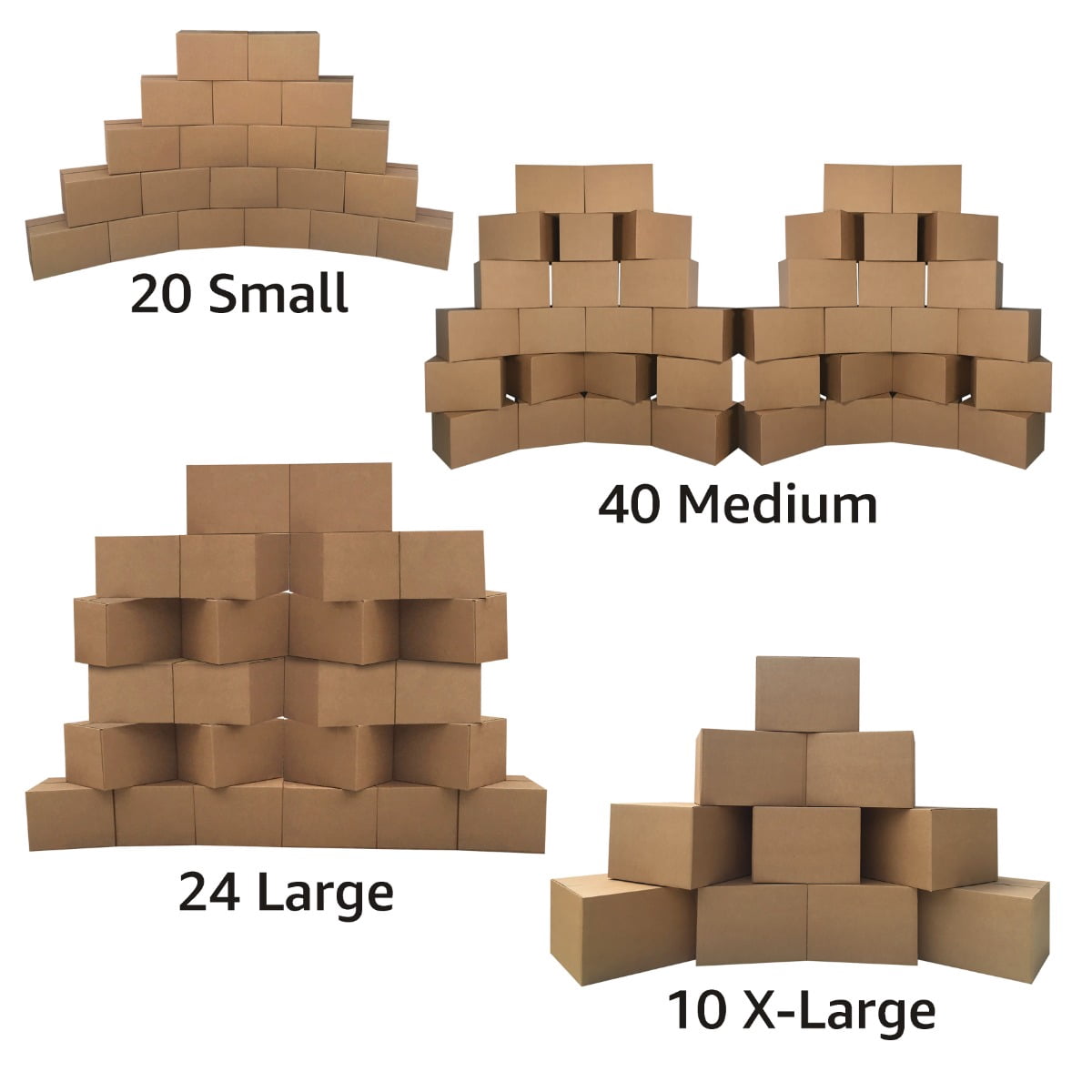 UBMOVE 8 Room Economy Kit 94 Boxes, Moving Supplies Tape & Markers