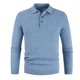 thumbnail image 5 of Blusa y camisa de manga larga con cuello vuelto para hombre, suéter de manga larga de color liso, camisa de veta polar, jersey de punto para hombre, blusa de poliéster, 5 of 8