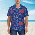 thumbnail image 4 of Lsque Chicken and Rooster pattern Hawaiian Shirt for Men, Unisex Summer Beach Casual Short Sleeve Button Down Shirts-Medium, 4 of 9