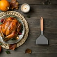 thumbnail image 3 of LYTMENT Wide Silicone Spatula for Cooking Non-Stick Turner with Wooden Handle for Pancakes Fish and Steak for Home and Professional Use, 3 of 8