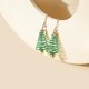 thumbnail image 3 of Christmas Tree Earrings For Women, Festive Drop Earrings, Xmas Jewellery Presents For Girls, Spiral Earrings, 3 of 3