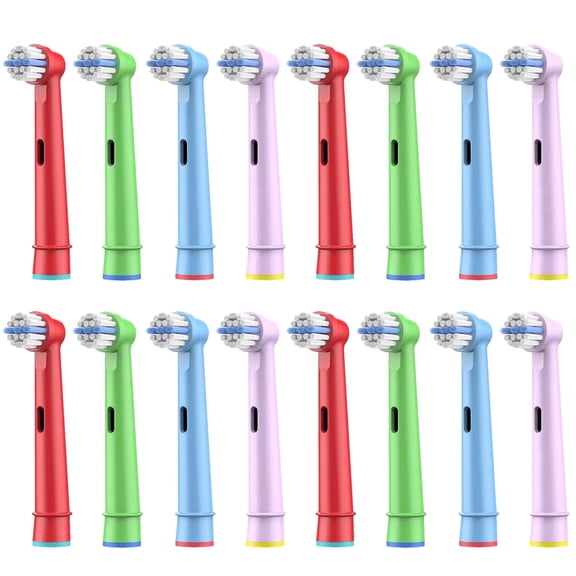 16 Pack Kids Replacement Brush Heads for Oral B Electric Toothbrushes, Ultra Soft Bristles for Gentle Cleaning.