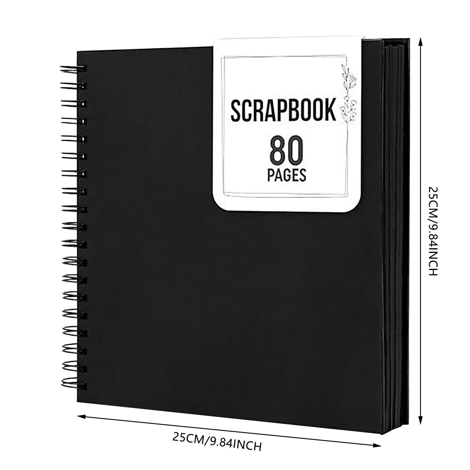 BinKFF 10 x 10 Inch Kraft Blank Page DIY Scrapbook Photo Album, 80 Pages (40 Sheets) - Perfect for Wedding Anniversaries, Family Memories, and Small Scrapbooking Projects