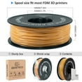 thumbnail image 7 of Geeetech 5pcs TPU Filament 1.75mm Flexible Soft 3D Printer Consumables gold, 5kg Spool (11 lbs.), Dimensional Accuracy +/- 0.03 mm, 7 of 7