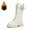 White, variant on JTieacloth Winter Warm Shoes Fashion Fall Children Girls Sports Shoes Flat Thick Bottom Non Slip Easy To Wear PU Upper Comfortable Boots,Black