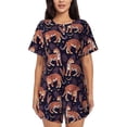 thumbnail image 1 of Fotbe Leopard Print Conjunto de Pijama Estampado para Mujer, 2 Piezas, Ropa de Dormir con Camiseta de Manga Corta y Shorts Suaves-3X-Large, 1 of 6