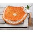 thumbnail image 4 of Manta de forro polar redonda Toynk Orange Slice de 150 cm, 4 of 7