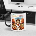 thumbnail image 4 of Thanksgiving Shetland Sheepdog Pilgrim Grateful, Thankful, Blessed Fall Welcome 11oz Accent Two-tone Mug Sheltie Dog Lover Gifts Coffee Tea Cup - 00021, 4 of 5