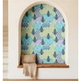 thumbnail image 5 of S4sassy Self Adhesive Wallpaper, Floral Pattern Wallpaper, Multi Removable DIY Vinyl Tile Pattern Wall Covering, Textured Peel and Stick Contact Paper for Entryway Walls, Kitchen Backsplash (25"x60"), 5 of 8