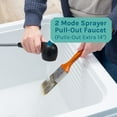 thumbnail image 2 of TEHILA White Utility Sink Laundry Vanity with Black Pull-Out Faucet and Soap Dispenser, 2 of 11