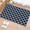 thumbnail image 2 of Moroccan Washable Area Rug 2x3 Navy Blue Geometric Farmhouse Abstract Modern Low-Profile Area Rugs with Non Slip Backing Indoor Floor Carpet for Entrance Living Room Bedroom Home Office, 2 of 9