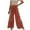 Orange, variant on Hfyihgf Women Summer High Waisted Cotton Linen Pants Lace-Up Smocked Beach Pant Long Bell Bottom Casual Ruffle Tiered Trousers(Khaki,L)