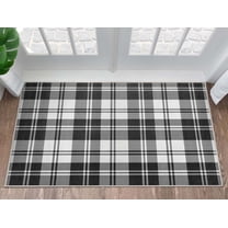Well Woven Apollo Flatwoven Plaid Black 3'3" x 5' Area Rug