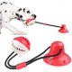thumbnail image 1 of Juguete molar multifuncional para mascotas, juguete de cuerda para perros con ventosa, pelota limpiadora de juguetes para mascotas, juguete masticable con ventosa (rojo y blanco), 1 of 5