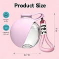 thumbnail image 4 of Portable Dog Water Bottle, Plastic Travel Dog Water Bottle with Foldable Silicone Bowl, Leak-Proof Pet Bottle for Water & Food, Water Dispenser for Dogs Walking Hiking Camping, 4 of 13