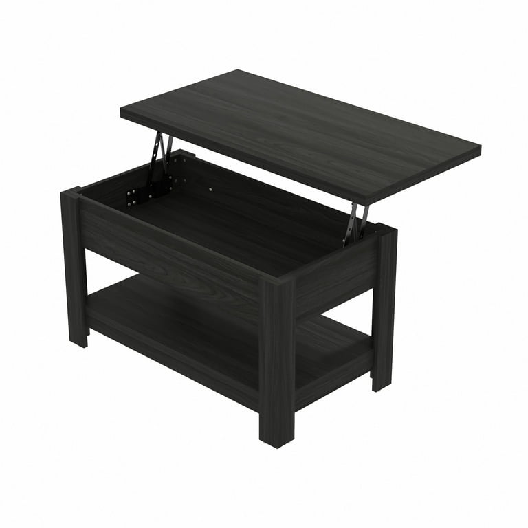 Hillsdale Coover Wood Rectangle Lift Top Coffee Table, Black Hillsdale Coover Wood Rectangle Lift Top Coffee Table, Black