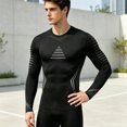 thumbnail image 6 of Graphic Print Men Compression Long Sleeve Shirt, Quick‑Dry High‑Stretch Breathable Athletic Base Layer, Performance Top For Gym Training Running Basketball And Outdoor Sports, 6 of 6