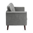 thumbnail image 4 of Topline Home Furnishings Striking Grey Velvet Loveseat, 4 of 6