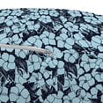 thumbnail image 3 of Floral Pouf Cover with Zipper, Close up Top View of Hydrangea Flowers Nature Elements, Soft Decorative Fabric Unstuffed Case, 30" W X 17.3" L, Night Blue Cadet Blue, by Ambesonne, 3 of 5