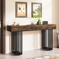 thumbnail image 3 of Tribesigns 55-Inch Console Table for Entryway, Industrial Hallway Table with Stylish Metal Frame, Sofa Foyer Table for Living Room, Entrance, Brown & Black, 3 of 5