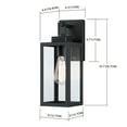 thumbnail image 4 of 14" Outdoor Light Fixtures Wall Mount Outdoor Wall Lights for House Matte Black Exterior Light Fixtures for Porch, Garage, Hallway, Doorway, Backyard, (2-Pack), 4 of 9