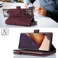 thumbnail image 3 of Samsung Galaxy Note 20 Ultra Wallet Case for Women Men with Card Holder, Samsung Note 20 Ultra Crossbody Phone Cases with Strap Lanyard, Zipper Pocket PU Leather Kickstand Purse,6.9" Burgundy, 3 of 14