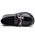 thumbnail image 4 of DADAWEN Girl's Dress Shoes Loafers Slip On Leather Flats Black School Shoes 10.5 Little Kid, 4 of 6