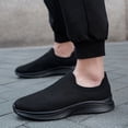 thumbnail image 7 of Domzle Men's Ultra Smooth Step Slip-in Sneakers Comfortable, Non-Slip, Memory Foam,Fit for Daily Walking Black, 7 of 7