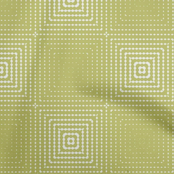 oneOone Cotton Flex Olive Green Fabric Geometric Sewing Craft Projects Fabric Prints By Yard 40 Inch Wide