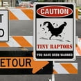 thumbnail image 7 of 2 Pack Caution Tiny Raptors Sign, PVC Funny Chicken Coop Signs for Farm, Kitchen, Rooster Hen House Decoration Indoor or Outdoor Use, 7x10 inches Waterproof, 7 of 7