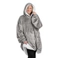 thumbnail image 1 of Plush Sherpa Wearable Blanket - Fluffy & Soft - Lightweight - Adult, Light Gray, 1 of 7