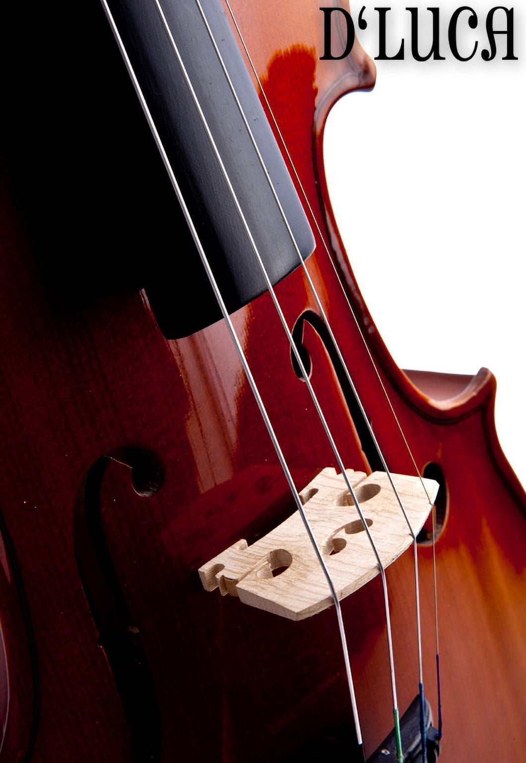 D'Luca Meister Ebony Fitted Beginner Violin Outfit 1/4