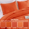thumbnail image 3 of Exclusivo Mezcla Twin Quilt Bedding Set, Lightweight Vintage Twin XL Size Quilts with Pillow Sham, Soft Bedspreads Coverlets for All Seasons (88"x68", Orange), 3 of 7