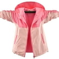 thumbnail image 4 of Atogsazn Kids Girls Fleece Lined Jacket Children's Zip Up Long Sleeve Hooded Jackets Lightweight Winderbreaker Coat 02-Pink 7-8 Years, 4 of 9