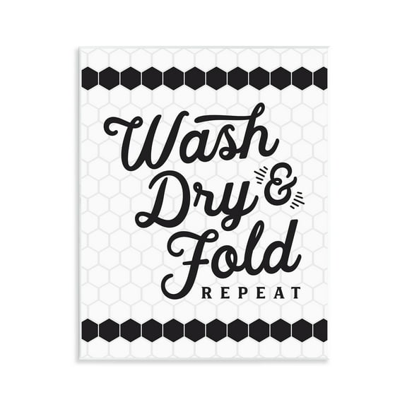Stupell Industries Geometric Laundry Phrase Typography Painting Unframed Art Print Wall Art, 11 x 14