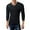Black, variant on YLSDY Mens Irregular Buttons T Shirt Casual Stylish Long Sleeve Fall Shirts Slim Fit V Neck T-Shirts Sexy Comfy Tee Shirts Solid Color Tees Black M