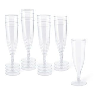 Clear Plastic Champagne Coupe Glasses, 4oz, 32ct