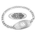 thumbnail image 1 of MedicEngraved Stainless Steel Custom Medical Alert Bracelet - 5mm Figaro Link, 1 of 8