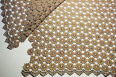 Lily 37" Daisy Venice Lace Fabric All Over Both Side Scalloped Edge 9 colors