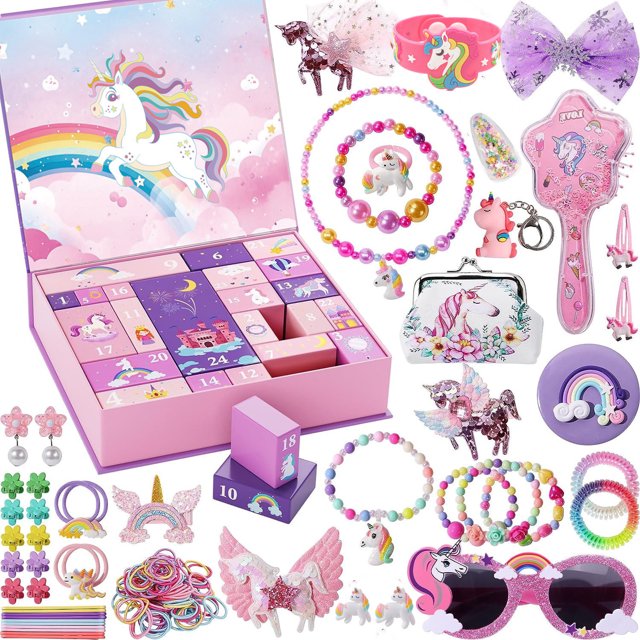 Countdown Christmas Blind Box Advent Calendar Princess Dress Up Girl Jewelry Diy Set Toy Gift