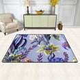 thumbnail image 3 of GZHJMY Wild Lily Purple Floral Flower Area Rug Floor Mat Cover Runner Pad Carpet for Living Room Bedroom Kitchen Dining Room 72x48 inch or 6x4 Feet Carpet Runner, 3 of 6