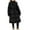 Black, variant on PINQI Girls Long Padded Coats Quilted Warm Puffer Outwear Teen Kids Zip up Hooded Warm down Jackets Windproof Thick Coats