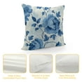 thumbnail image 4 of PRATYUS   Floral Pillow Covers, Floral Shabby Chic Pink Rose Flowers Blue Double Sided Decorative Pillows Cases Throw Pillows Covers White, 4 of 5