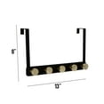 thumbnail image 3 of ELLE Paris Iron over the Door 5 Hooks in Matte Black and Gold, 3 of 3