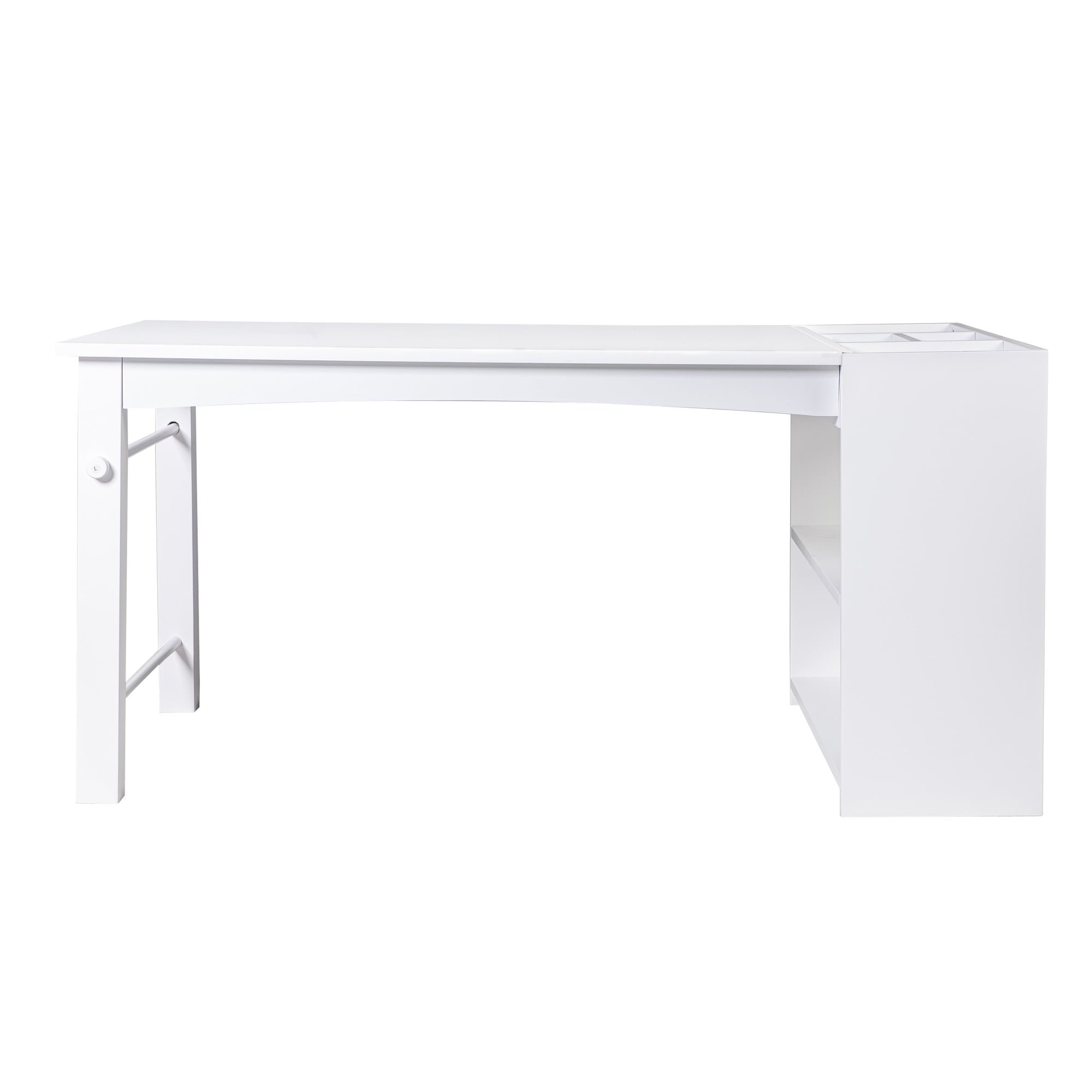 Kepooman Activity Table for Children, Drawing Table with Stool and Bookshelf for Home, Table and Chair Set for Kids, White Kepooman Activity Table for Children, Drawing Table with Stool and Bookshelf for Home, Table and Chair Set for Kids, White