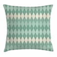 thumbnail image 1 of Aqua Throw Pillow Cushion Cover, Rectangular Triangle Shapes Abstract Design Sketchy Lines, Decorative Square Accent Pillow Case, 24 X 24 Inches, White Seafoam Light Blue and Turquoise, by Ambesonne, 1 of 2