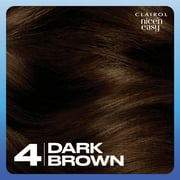 Clairol Nicen Easy Permanent Hair Color Cream, 4 Dark Brown, Hair Dye, 1 Application