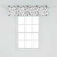 thumbnail image 2 of Ambesonne Europe Valance Pack of 2, Europe Famous Places Drawing, 54"X12", Black White, 2 of 4